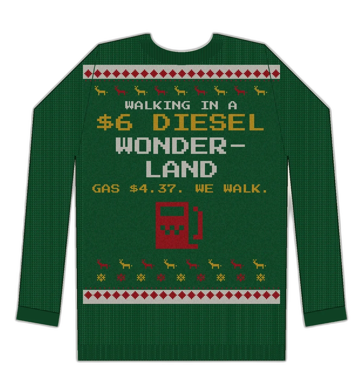 Diesel Wonderland ugly Christmas sweater mockup