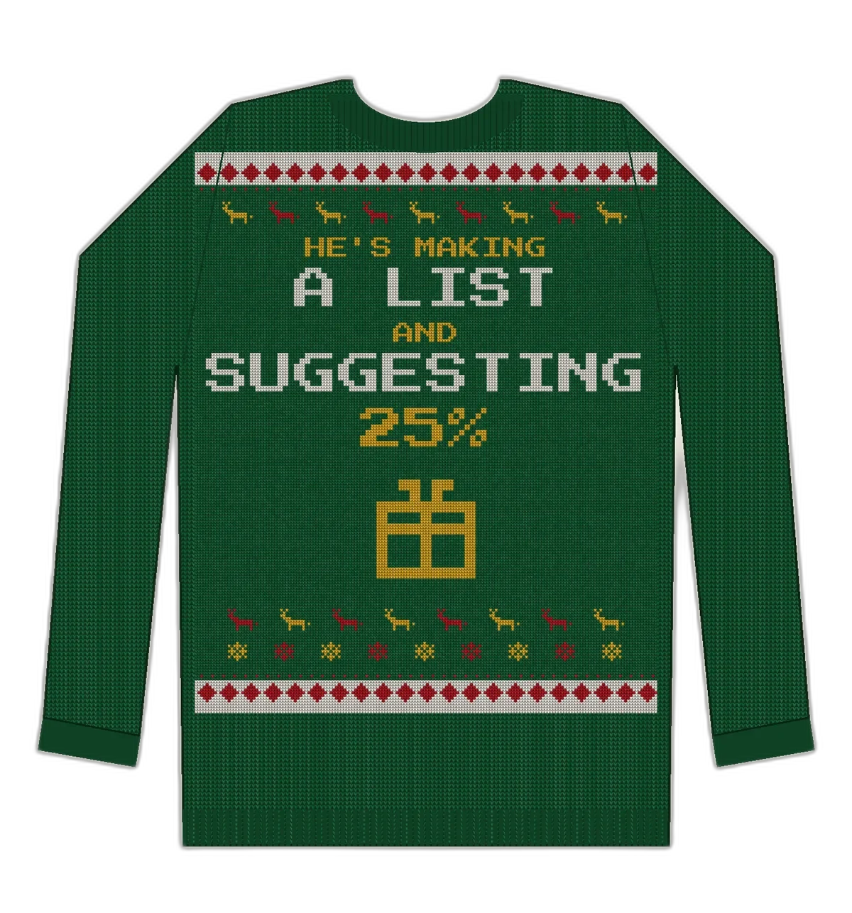 Suggested Tip Santa ugly Christmas sweater mockup